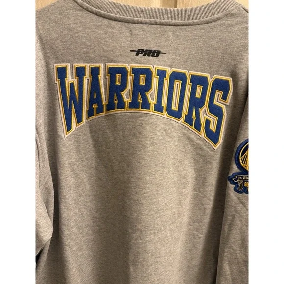 Pro Standard Golden State Warriors Crest Emblem Heather Grey Sweatshirt Men's 3X